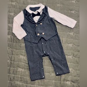 RESERVED - Baby boys Gentlemen’s Suit Romper | Jumpsuit